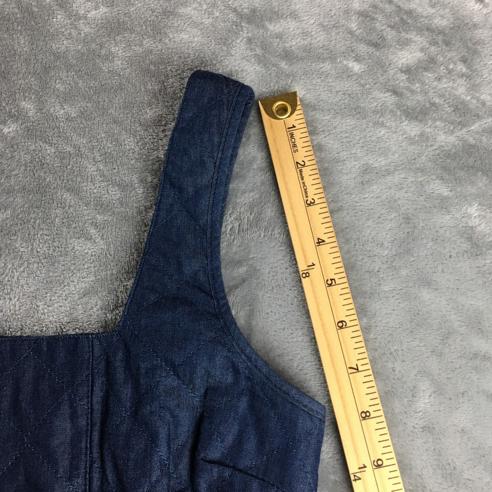 NWOT Lioness Blue Denim Corset Tank Top S Sleeveless Bodice Summer‎ Punk Rock - Picture 9 of 16